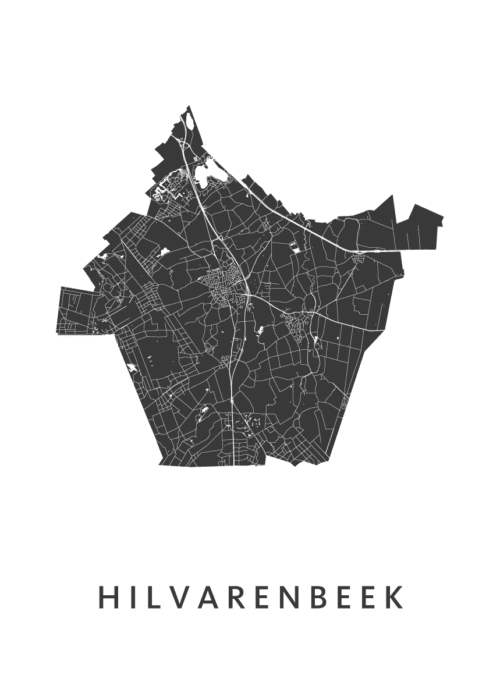 Hilvarenbeek Kaart Poster