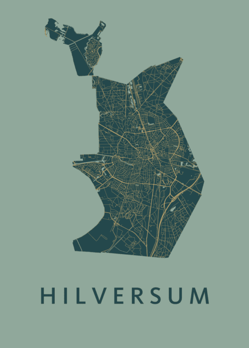 Hilversum Stadskaart poster Amazon
