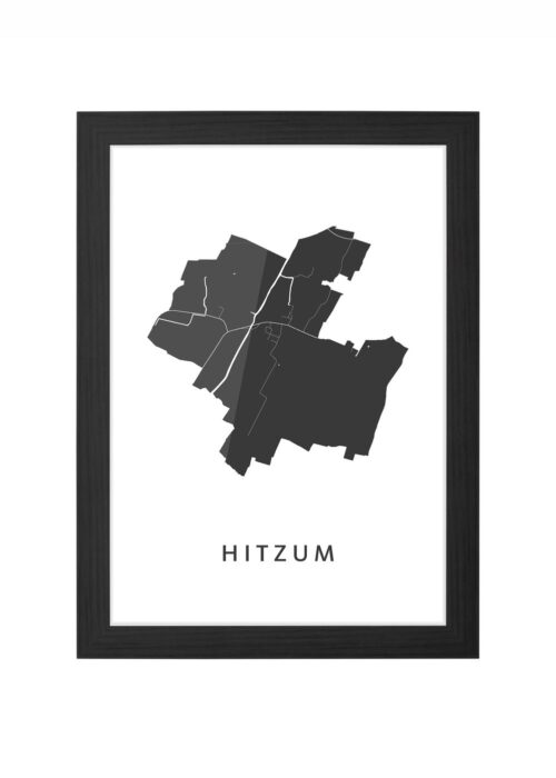 Hitzum Ingelijst in Zwart lijst Kopen | Kunst in Kaart