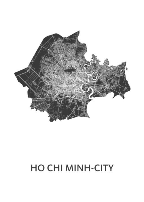 Ho Chi Minh-City Stadskaart Poster Kopen