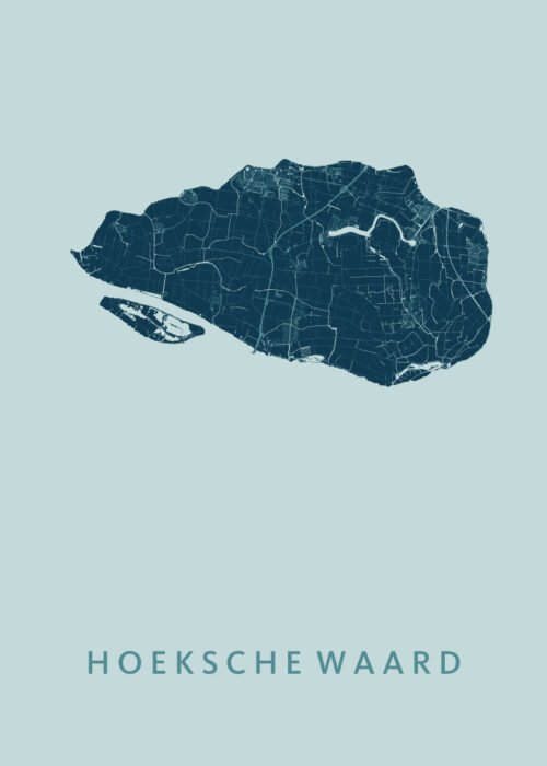 Hoeksche Waard Regiokaart Mint poster
