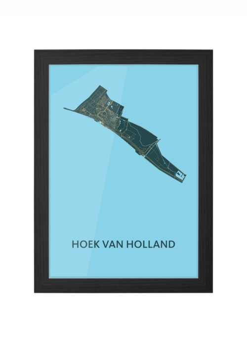 Hoek van Holland Azure Ingelijst in Zwart lijst Kopen | Kunst in Kaart