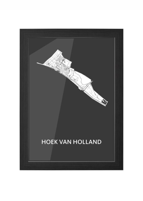 Hoek van Holland Black Ingelijst in Zwart lijst Kopen | Kunst in Kaart