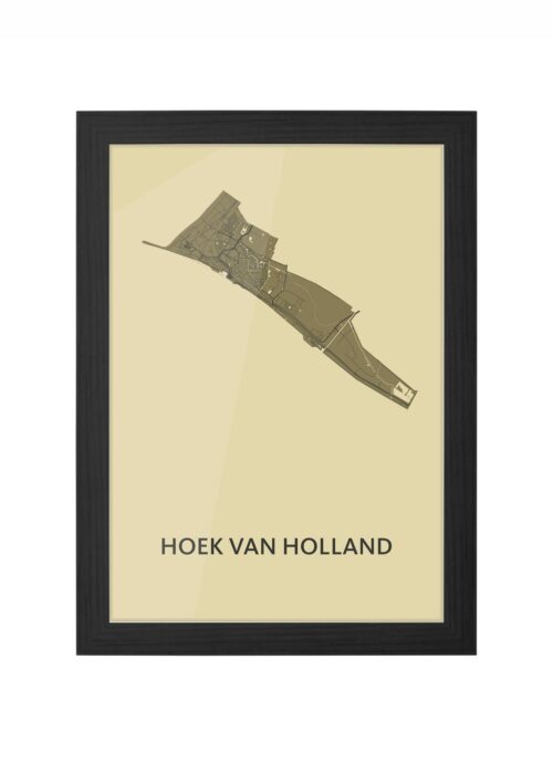 Hoek van Holland GoldenRod Ingelijst in Zwart lijst Kopen | Kunst in Kaart