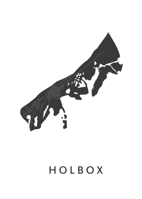 Holbox Stadskaart Poster Kopen