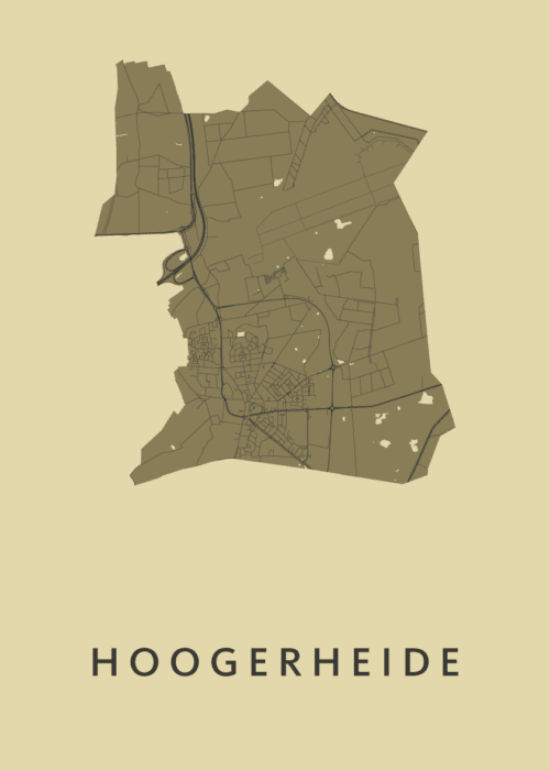 Hoogerheide GoldenRod Stadskaart Poster Kopen