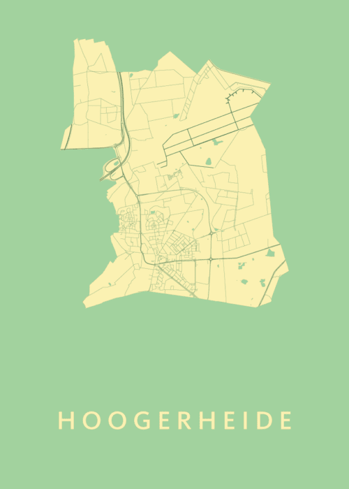 Hoogerheide Spring Stadskaart Poster Kopen
