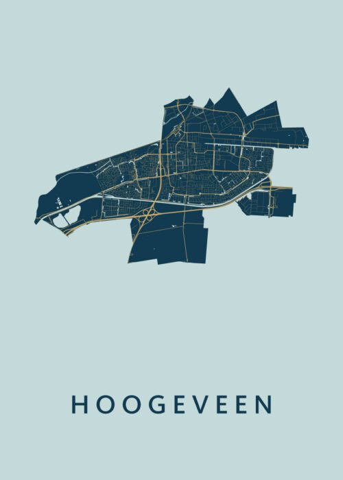 Hoogeveen Prussian Stadskaart Poster Kopen