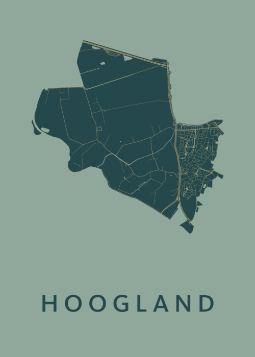 Hoogland Amazon Stadskaart Poster Kopen