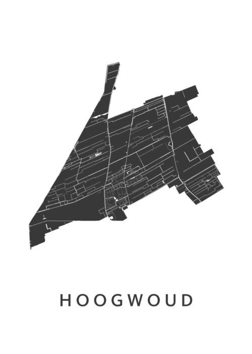 Hoogwoud Stadskaart Poster Kopen