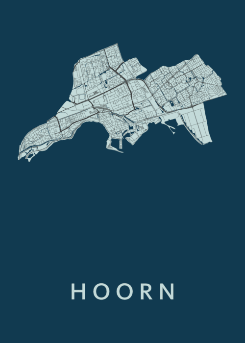 Hoorn Navy Stadskaart Poster Kopen