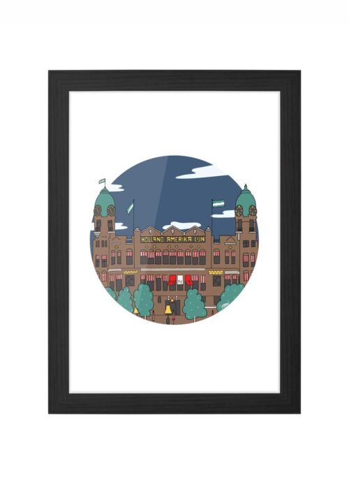 hotel new york icoon print poster ingelijst in zwarte lijst