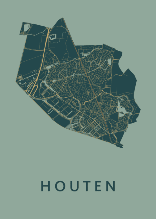 Houten Amazon Stadskaart Poster Kopen