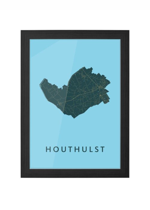 Houthulst Azure Ingelijst in Zwart lijst Kopen | Kunst in Kaart