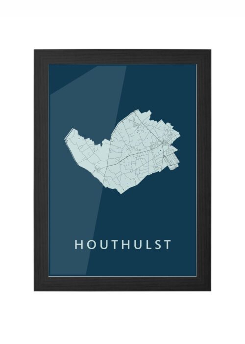 Houthulst Navy Ingelijst in Zwart lijst Kopen | Kunst in Kaart