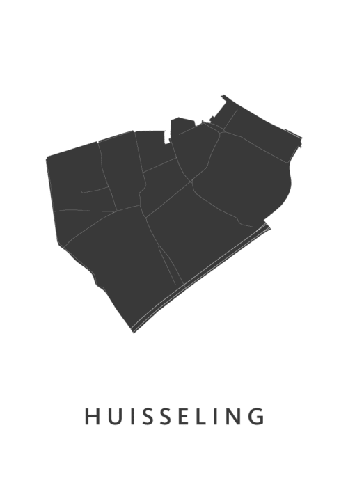 Huisseling Stadskaart Poster Kopen