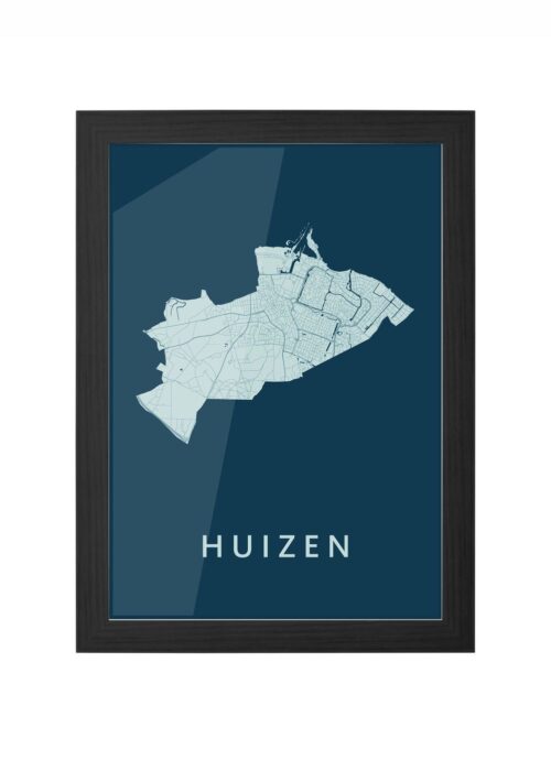 Huizen Feldgrau Ingelijst in Zwart lijst Kopen | Kunst in Kaart