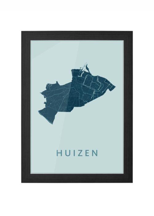 Huizen Mint Ingelijst in Zwart lijst Kopen | Kunst in Kaart