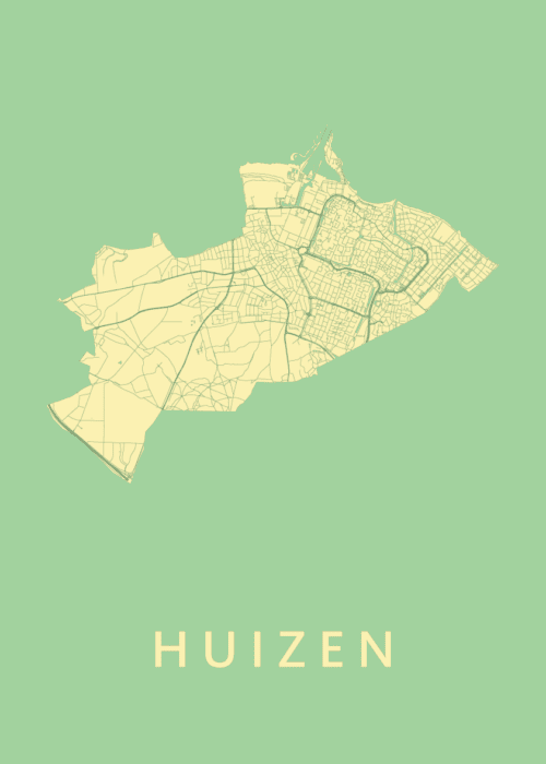 Huizen Spring Stadskaart Poster Kopen