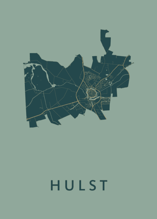 Hulst Amazon Stadskaart Poster Kopen