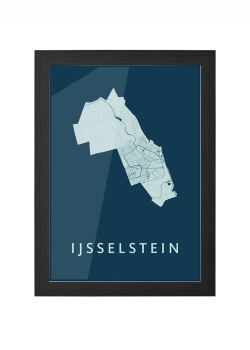 IJsselstein Feldgrau Ingelijst in Zwart lijst Kopen | Kunst in Kaart