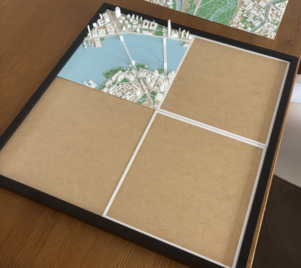 3D geprinte stadskaart