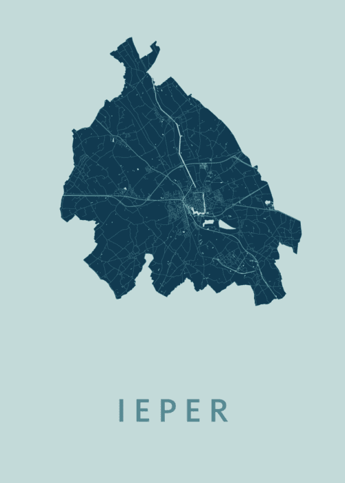 Ieper Mint Stadskaart Poster Kopen