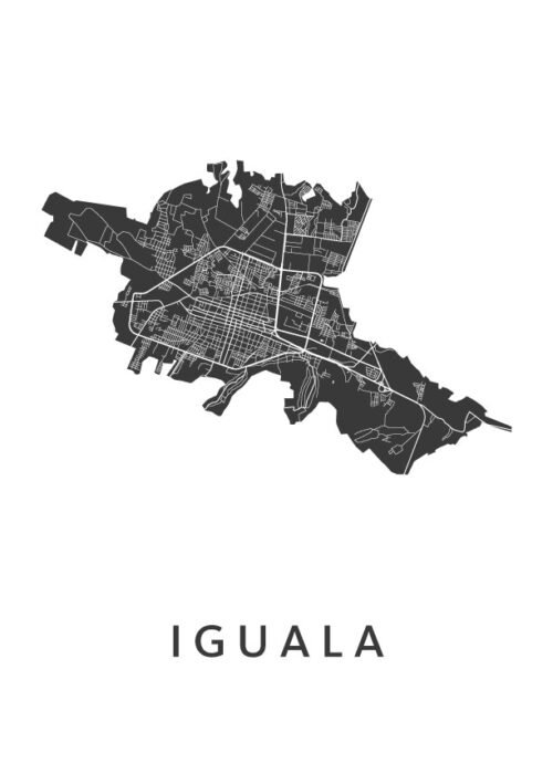 Iguala Stadskaart Poster Kopen