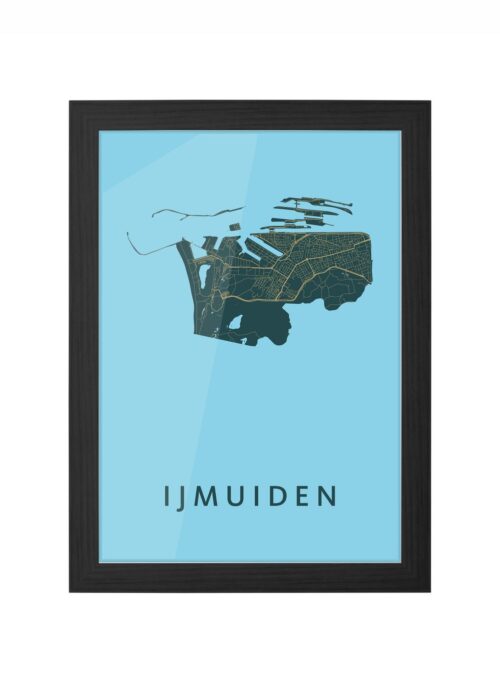 IJmuiden Azure Ingelijst in Zwart lijst Kopen | Kunst in Kaart