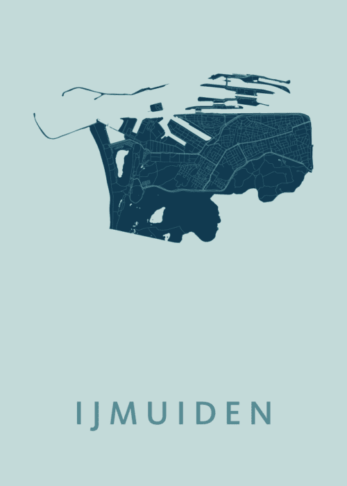 IJmuiden Mint Stadskaart Poster Kopen