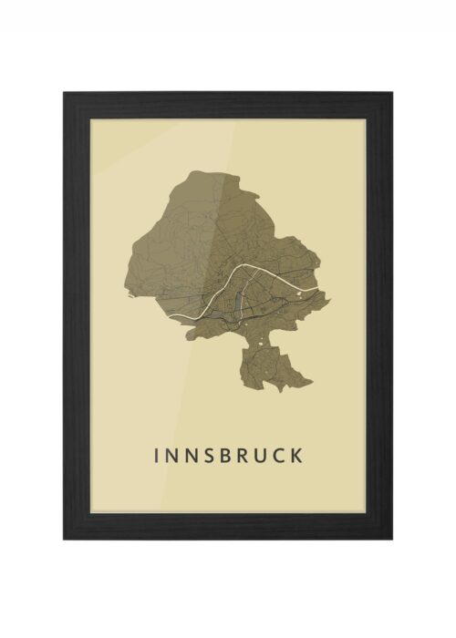 Innsbruck GoldenRod Ingelijst in Zwart lijst Kopen | Kunst in Kaart