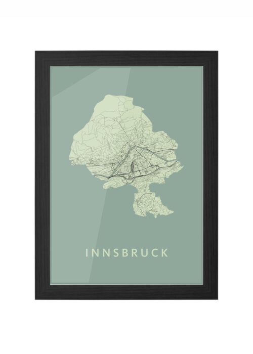 Innsbruck Olive Ingelijst in Zwart lijst Kopen | Kunst in Kaart