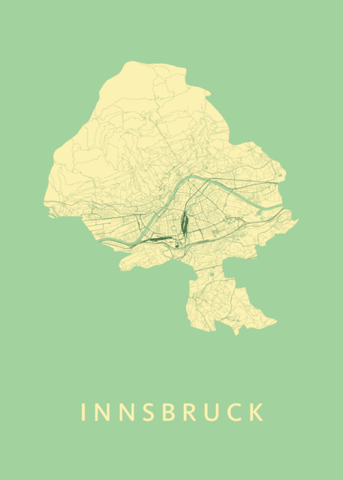 Innsbruck Spring Stadskaart Poster Kopen