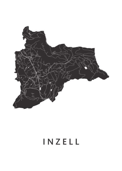 Inzell Stadskaart Poster Kopen