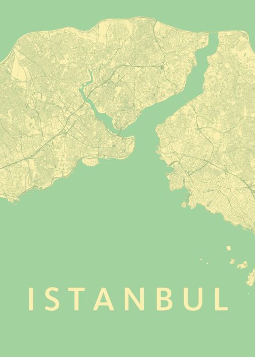 Istanbul Stadskaart - Spring poster