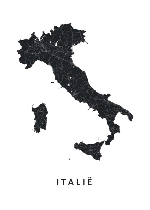 Italië landkaart poster
