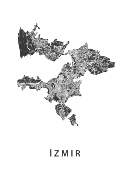 İzmir Stadskaart Poster Kopen