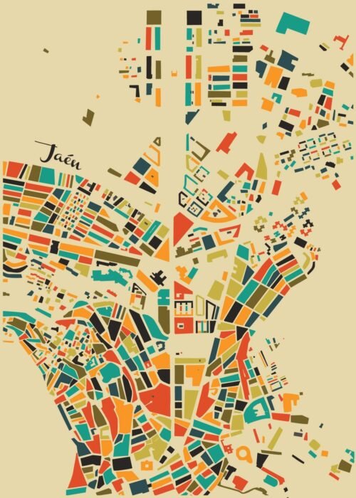 Jaén Stadskaart Poster Kopen