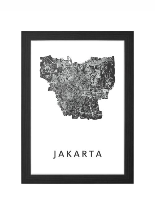 Jakarta White Ingelijst in Zwart lijst Kopen | Kunst in Kaart