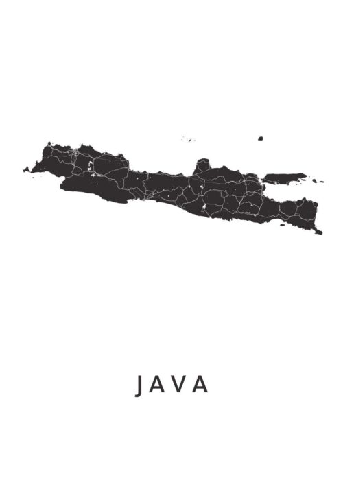 Java Eilandkaart landkaart poster