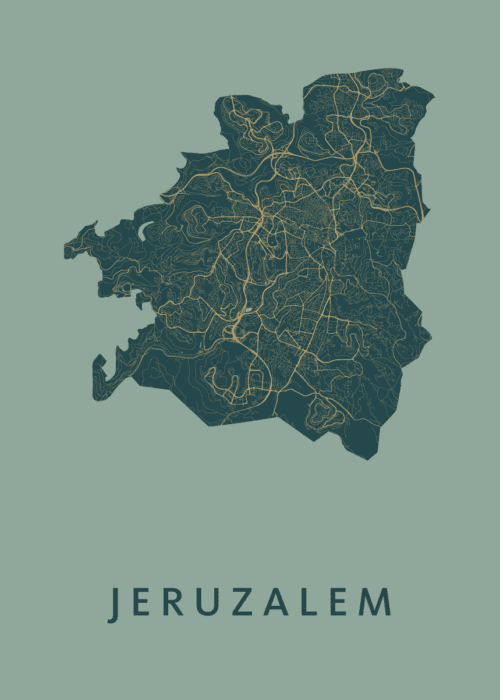 Jeruzalem Amazon Stadskaart Poster Kopen