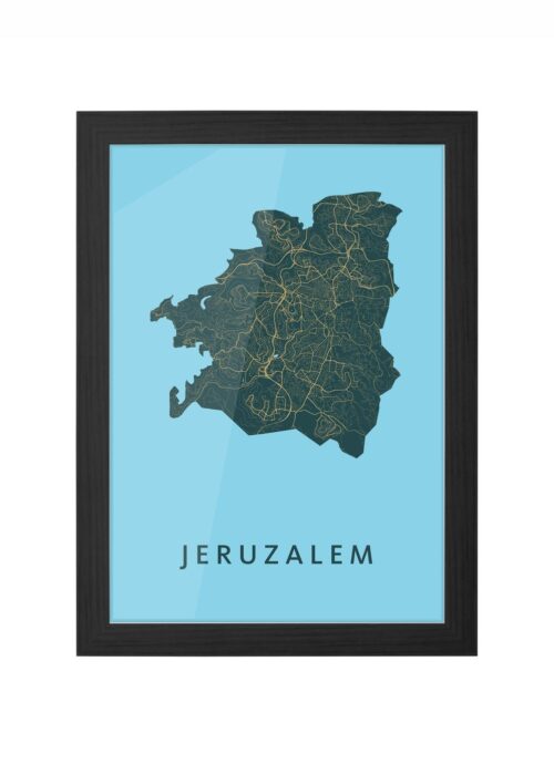 Jeruzalem Azure Ingelijst in Zwart lijst Kopen | Kunst in Kaart