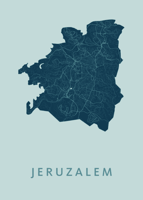 Jeruzalem Mint Stadskaart Poster Kopen