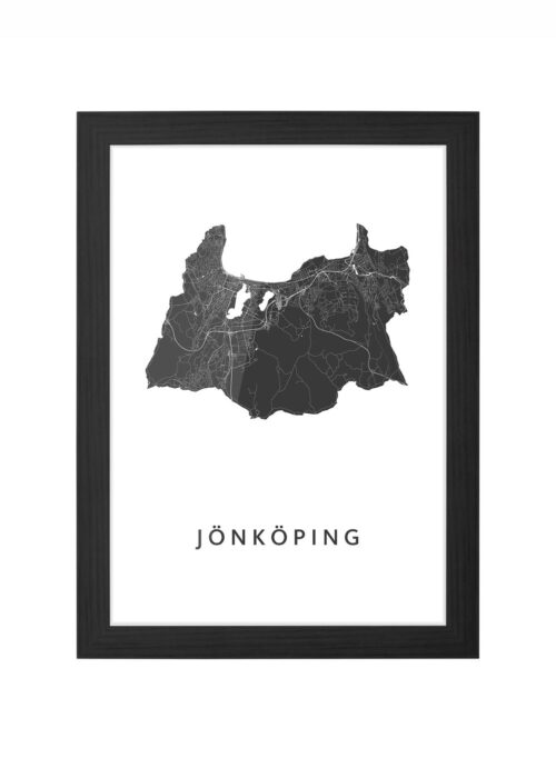 Jönköping Ingelijst in Zwart lijst Kopen | Kunst in Kaart