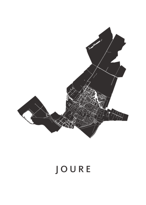 Joure White Stadskaart Poster Kopen