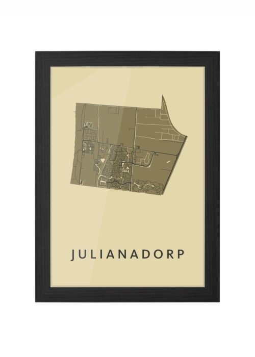 Julianadorp GoldenRod Ingelijst in Zwart lijst Kopen | Kunst in Kaart