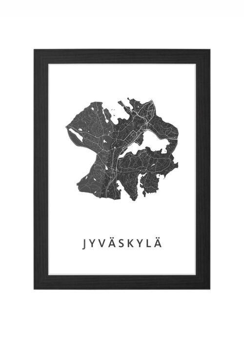 Jyväskylä Stadskaart Poster Kopen
