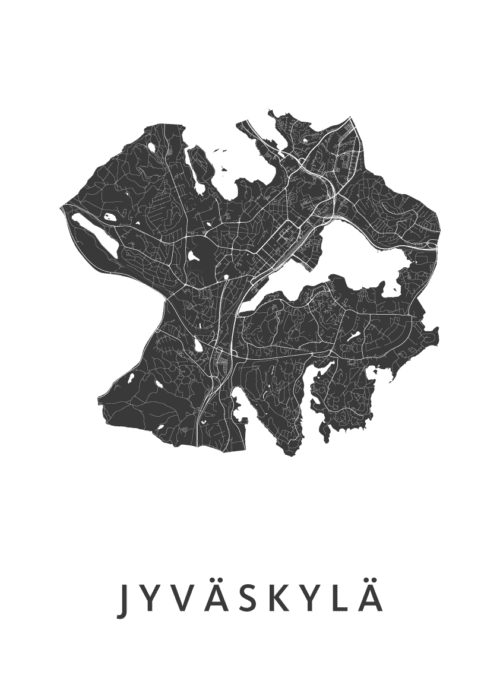 Jyväskylä Stadskaart Poster Kopen