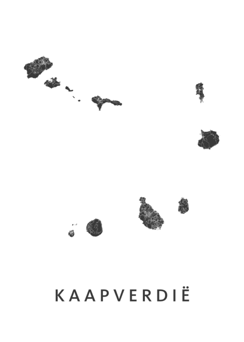 Kaapverdië Regiokaart Poster
