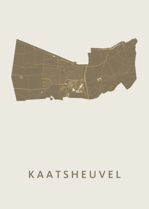 Kaatsheuvel Gold Stadskaart Poster Kopen